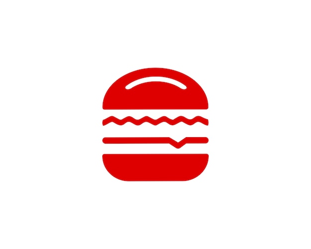 Premium Vector | Red burger logo icon