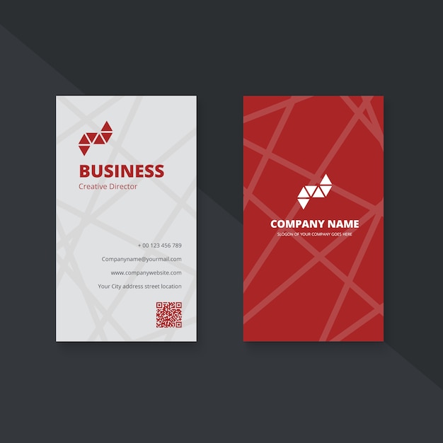 Download Free Red Business Card Design Premium Vector Use our free logo maker to create a logo and build your brand. Put your logo on business cards, promotional products, or your website for brand visibility.