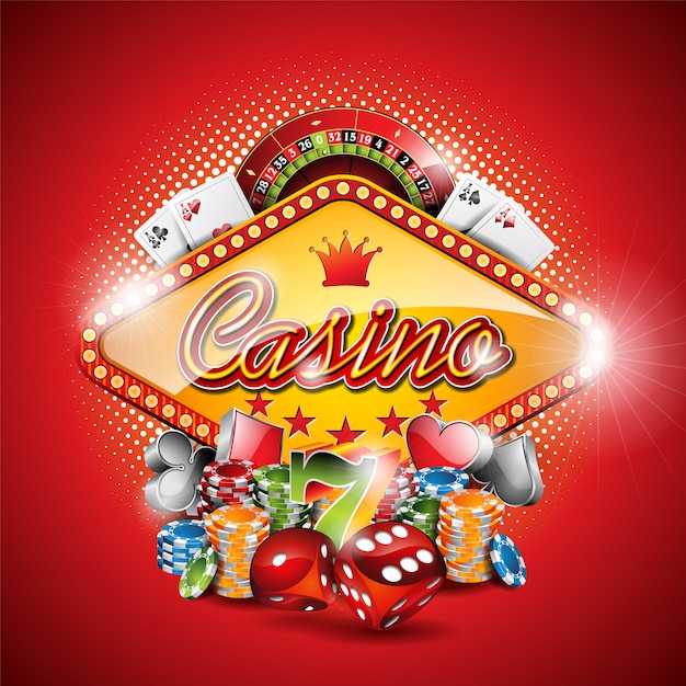 Red casino background Vector | Free Download