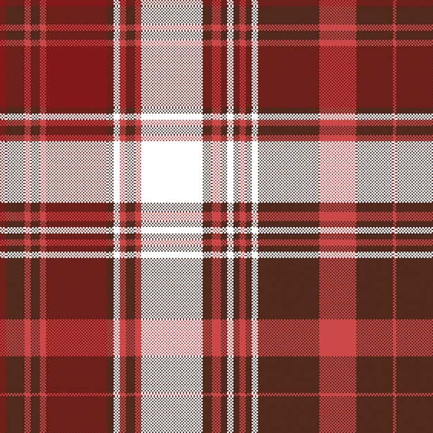 Premium Vector Red check plaid textile seamless pattern
