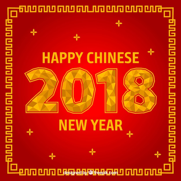 Red chinese new year background design