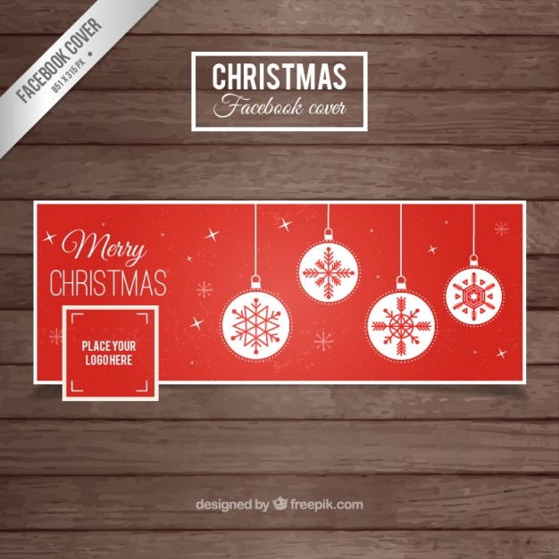 Free Vector Red christmas cover for facebook Free Vector Red christmas cover for facebook