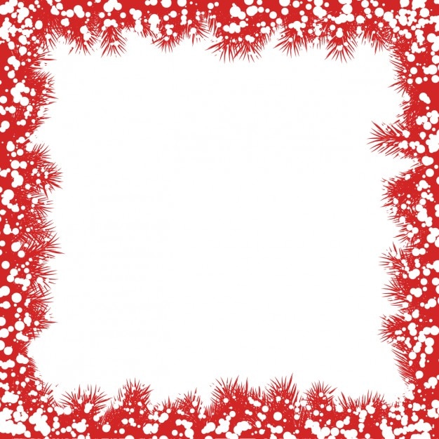 Download Red christmas garland frame Vector | Free Download