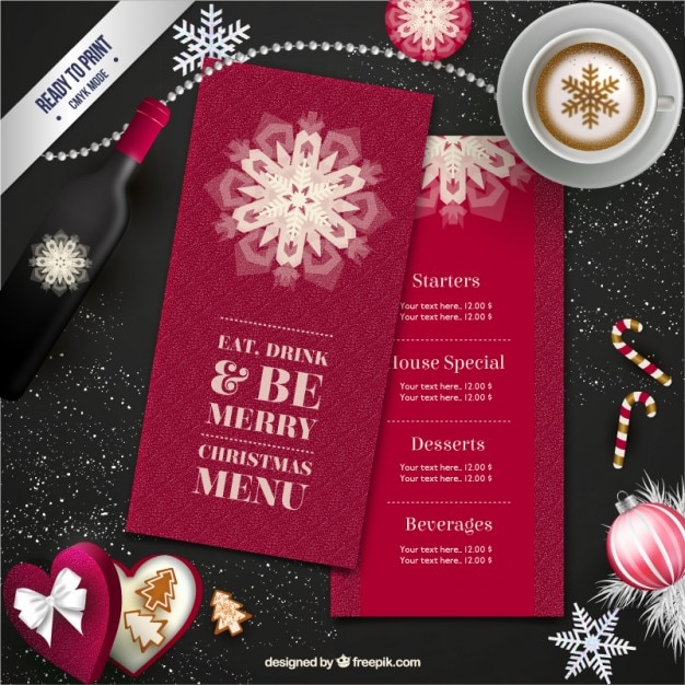 red-christmas-menu-template-vector-premium-download