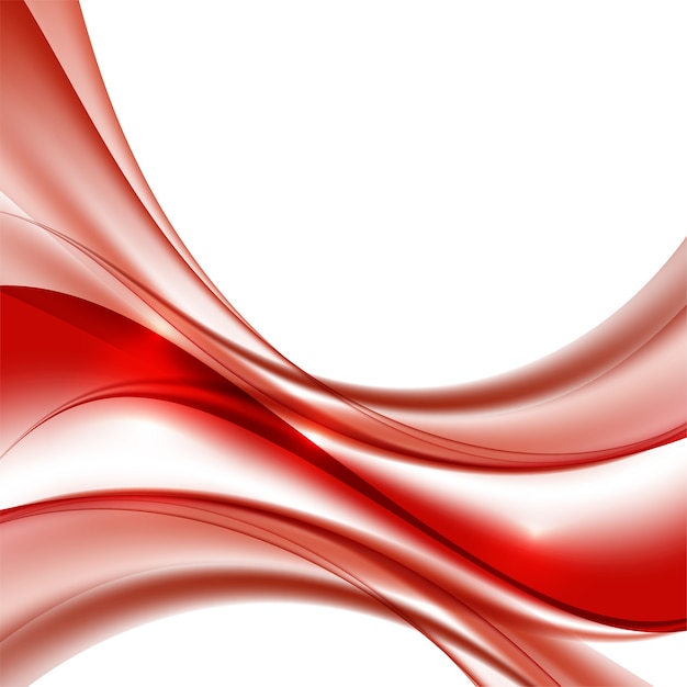 Premium Vector | Red color waves on white background vector illustration
