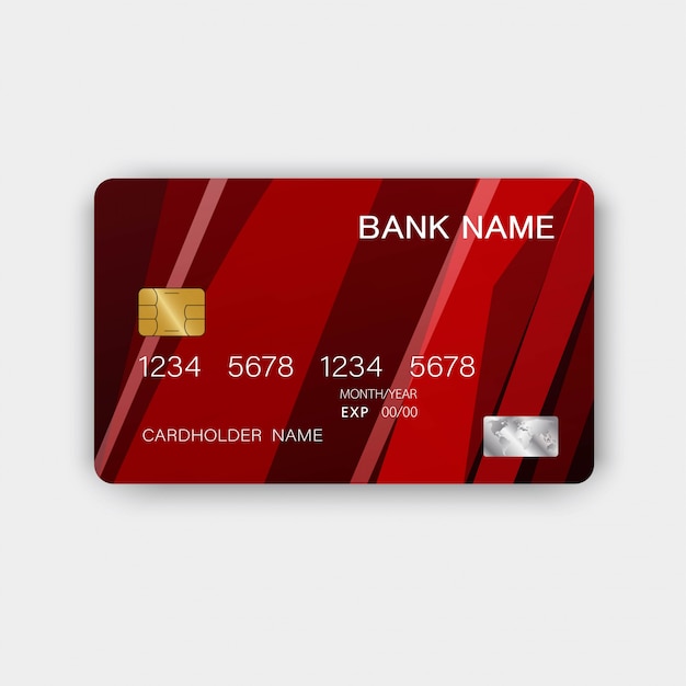 Red credit card. with inspiration from the abstract ...