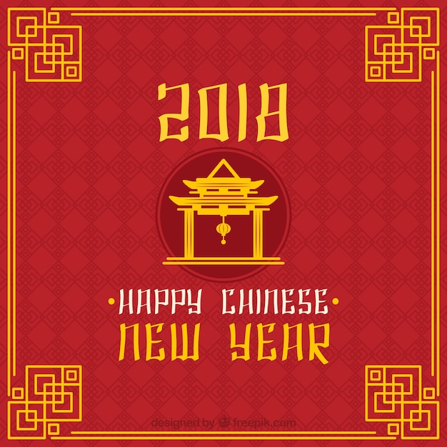 Free Vector | Red design for chinese new year