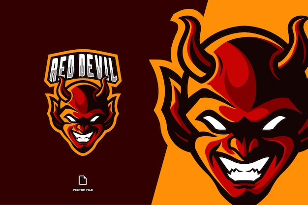 Premium Vector Red Devil Mascot Game Logo For Sport And Esport Team