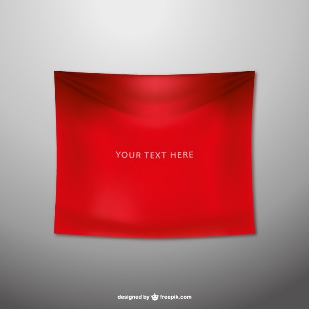 Free Vector | Red fabric mockup template