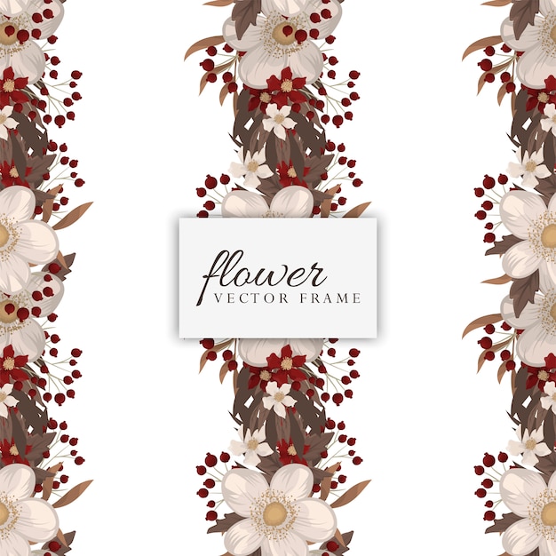 Red floral seamless pattern Vector | Free Download