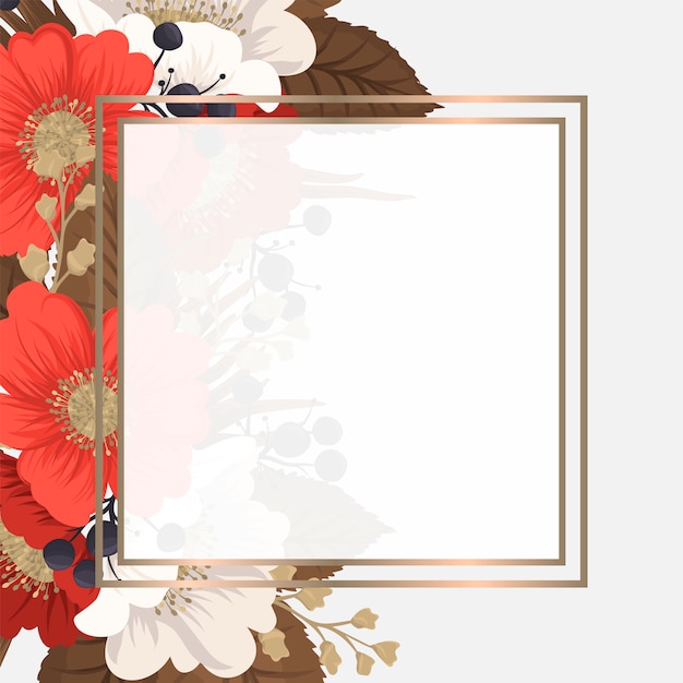 Free Vector Red Flower Background Red And White Flowers