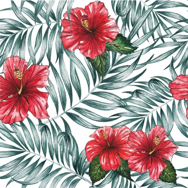 Free Vector | Red flowers design