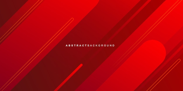 Premium Vector Red Geometric Shape On Colorful Gradient Background