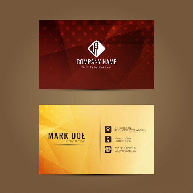 Free Vector | Red and gold corporate card