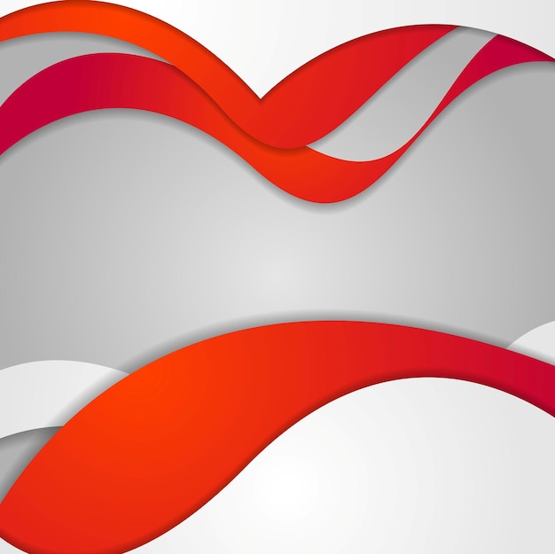 Premium Vector | Red grey contrast gradient wavy design. vector background