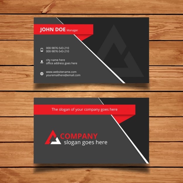 Download Free Red And Grey Modern Business Card Template Free Vector Use our free logo maker to create a logo and build your brand. Put your logo on business cards, promotional products, or your website for brand visibility.