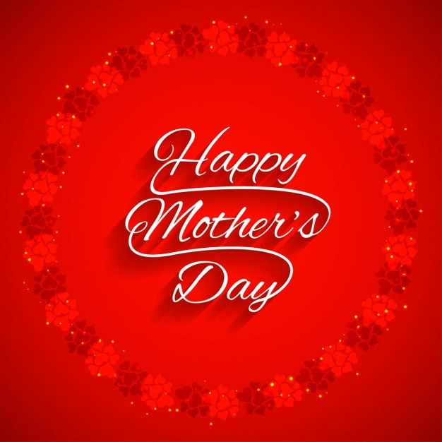Red happy mothers day background