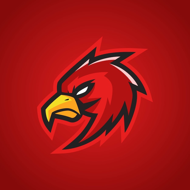Premium Vector Red Hawk Esports Logo