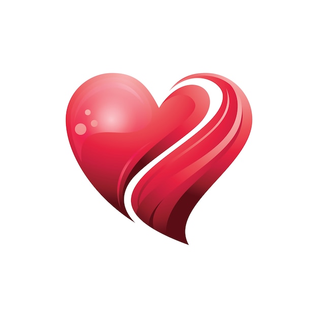 Red Heart Love Care In 3d Symbol Premium Vector