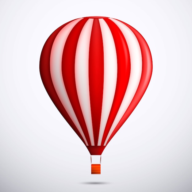 赤い熱気球イラスト プレミアムベクター