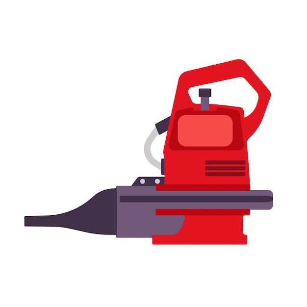 Premium Vector | Red leaf blower icon illustration
