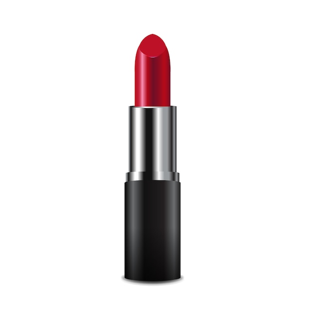 Red lipstick isolated white background | Premium Vector