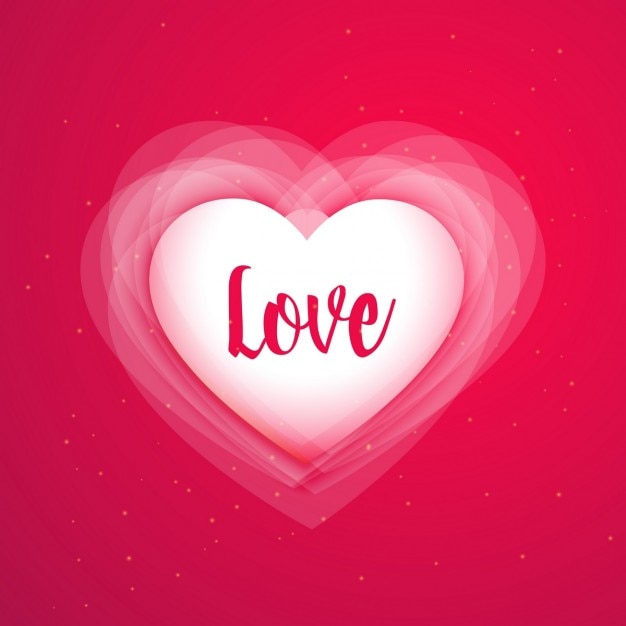 Free Vector Red Love Background With A White Heart