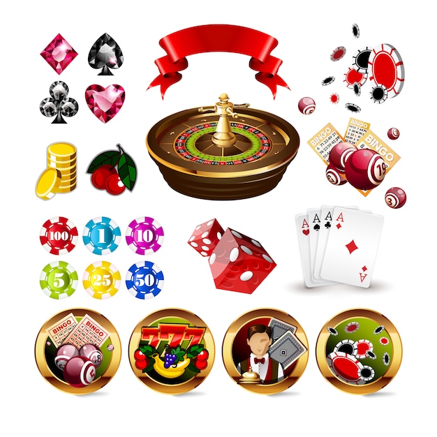 プレミアムベクター 赤い高級カジノギャンブルの背景のベクトルイラスト