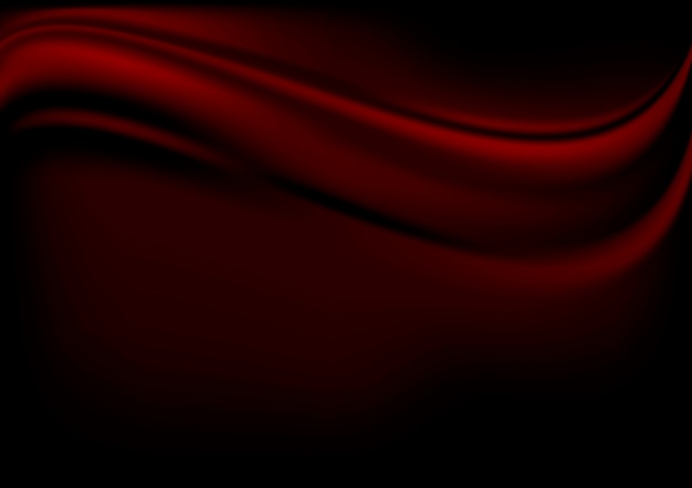 コピースペースと黒の背景に赤の高級生地 プレミアムベクター