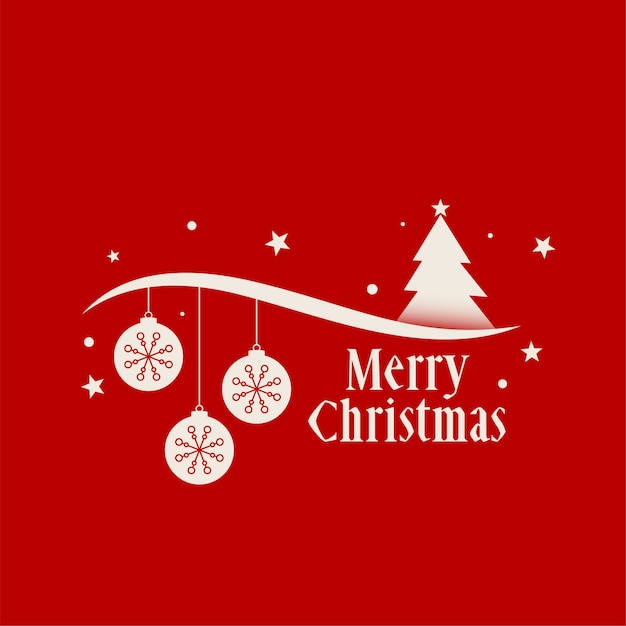 Free Vector | Red merry christmas background decoration greeting