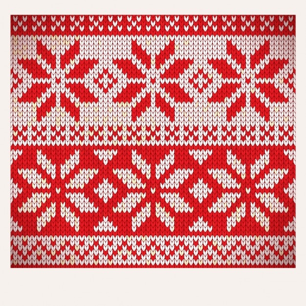 Red nordic fabric pattern