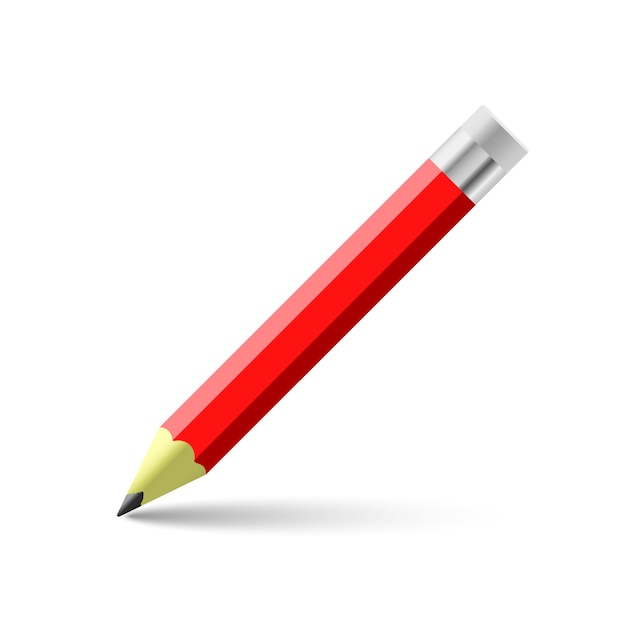 Premium Vector | Red pencil isolated