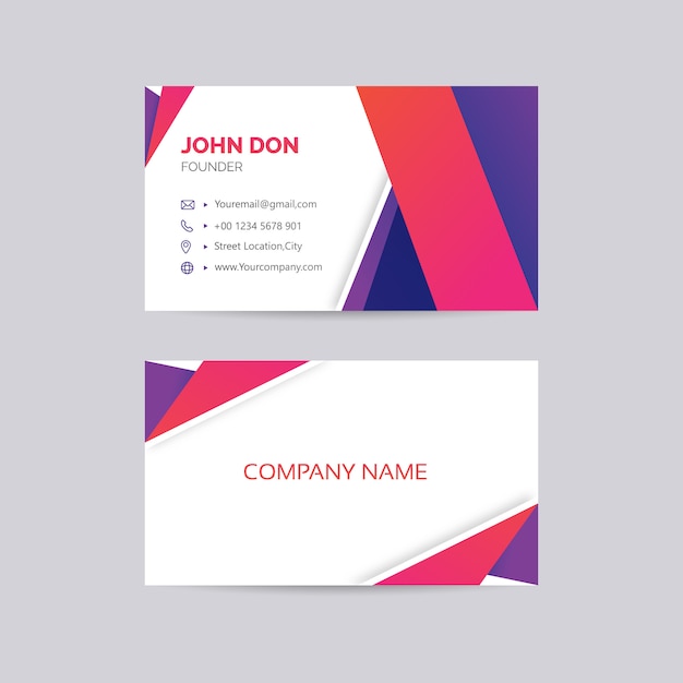 Download Free Red Purple Business Card Premium Vector Use our free logo maker to create a logo and build your brand. Put your logo on business cards, promotional products, or your website for brand visibility.