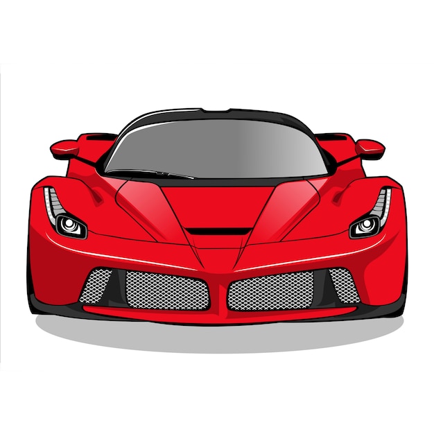 Premium Vector | Red race car