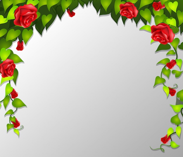 Download A red rose frame Vector | Premium Download