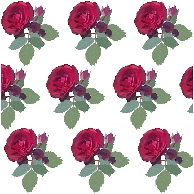Red roses pattern background