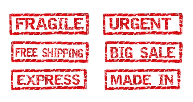 Red rubber stamp isolated over white background vector illustration Premium Vector