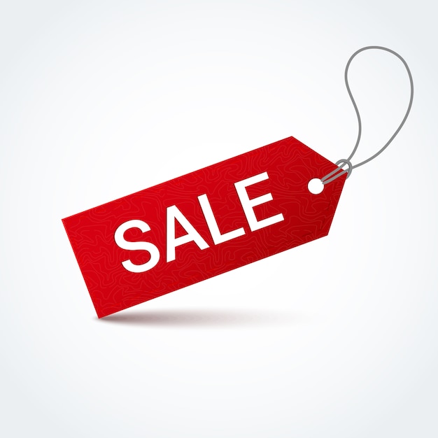 Premium Vector Red Sale Label With White Sale Inscription