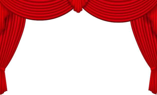 Red silk curtain | Premium Vector