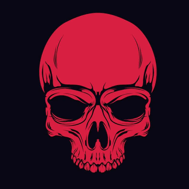 Premium Vector Red skull