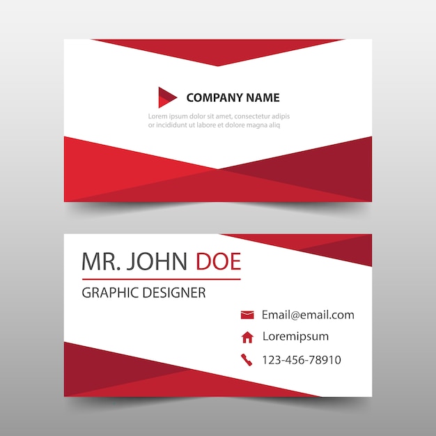 Download Free Download This Free Vector Red Triangle Corporate Business Card Use our free logo maker to create a logo and build your brand. Put your logo on business cards, promotional products, or your website for brand visibility.