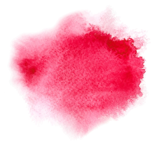 Premium Vector | Red watercolor stain with aquarelle paint blotch, wet ...