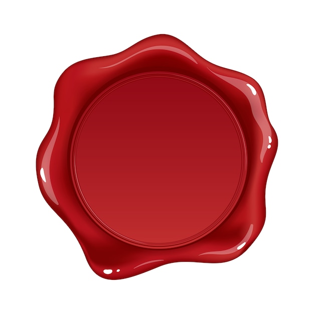 Premium Vector | Red wax seal