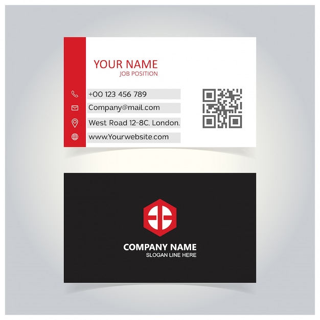 Download Free Red And White Business Card Template Premium Vector Use our free logo maker to create a logo and build your brand. Put your logo on business cards, promotional products, or your website for brand visibility.
