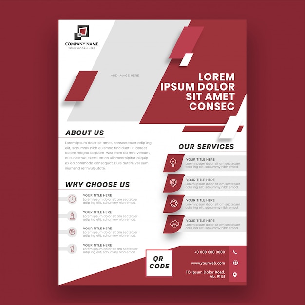 Download Free Red And White Color Layout Business Brochure Template Or Flyer Use our free logo maker to create a logo and build your brand. Put your logo on business cards, promotional products, or your website for brand visibility.