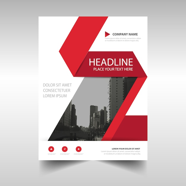 Free Vector Red And White Corporate Brochure Template