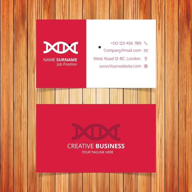 Download Free Red And White Dna Business Card Free Vector Use our free logo maker to create a logo and build your brand. Put your logo on business cards, promotional products, or your website for brand visibility.