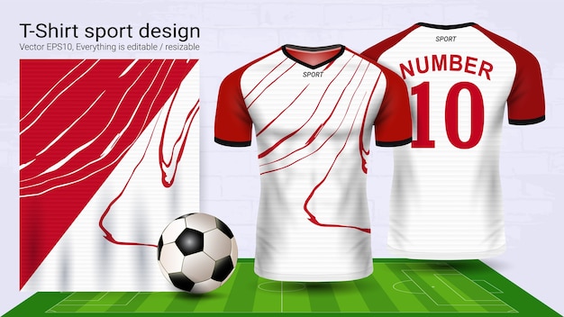 Download Free Red And White Layout Sport T Shirt Design Premium Vector Use our free logo maker to create a logo and build your brand. Put your logo on business cards, promotional products, or your website for brand visibility.