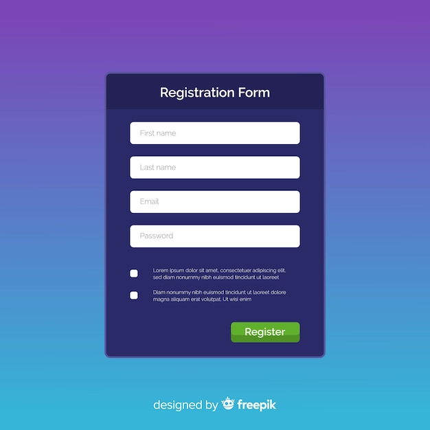 Patient Registration Form Template from image.freepik.com