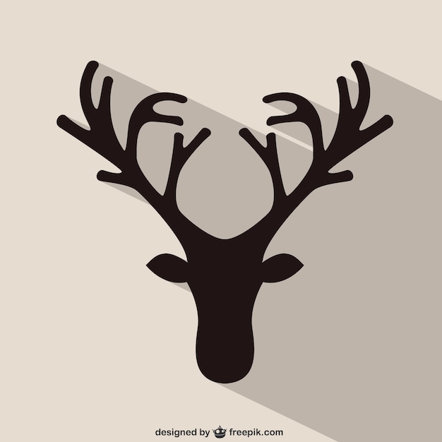 Download Reindeer head silhouette Vector | Free Download
